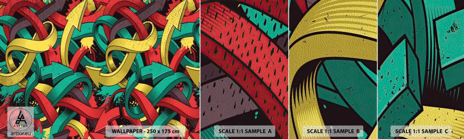 Fotótapéta Minta Premium Sand - Melyik az út a cél felé? - Absztrakció, Darab, Képregény - 100x30 cm