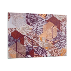 Üveg kép - Lehetetlen kapcsolat a geometria és a természet között - 120x80 cm