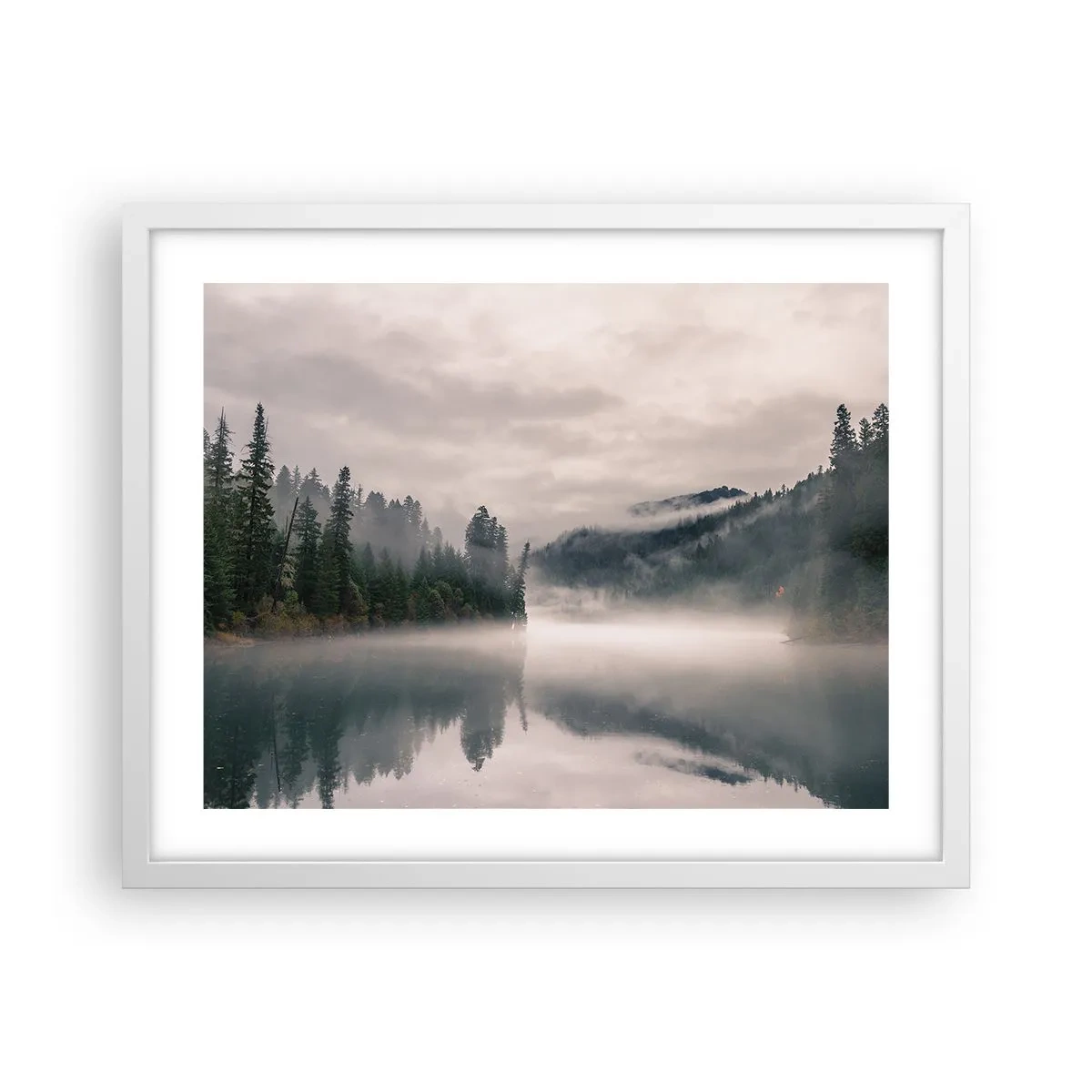 Poszter fekete keretben - Ábrándosan, ködben - 50x40 cm