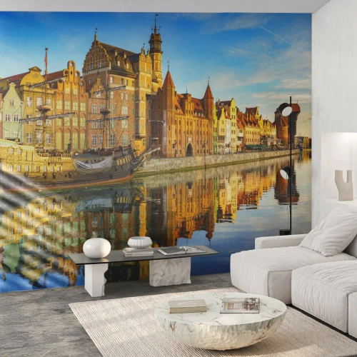 Öntapadós Fotótapéta Deluxe Sticker - A múlt tükörképe - Város, Gdańsk, Építészet - 100x70 cm