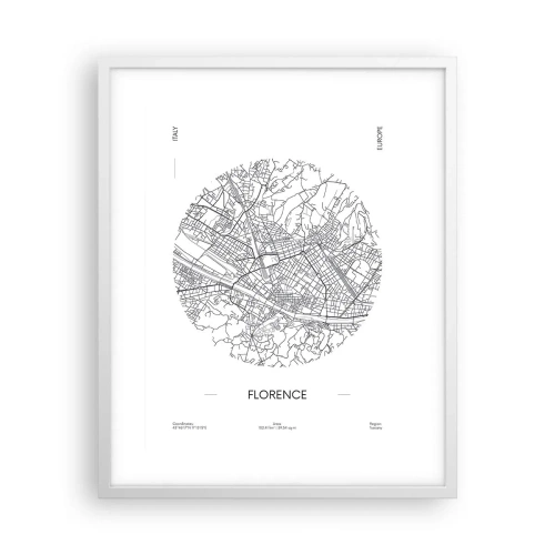 Poszter fekete keretben - Firenze anatómiája - 40x50 cm