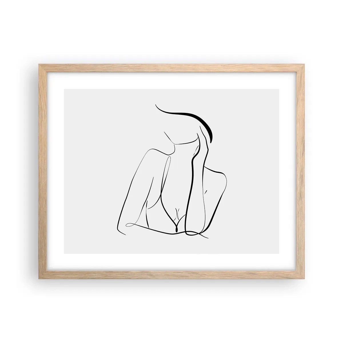Poszter világos tölgy keretben - Az álmok hullámán - 50x40 cm