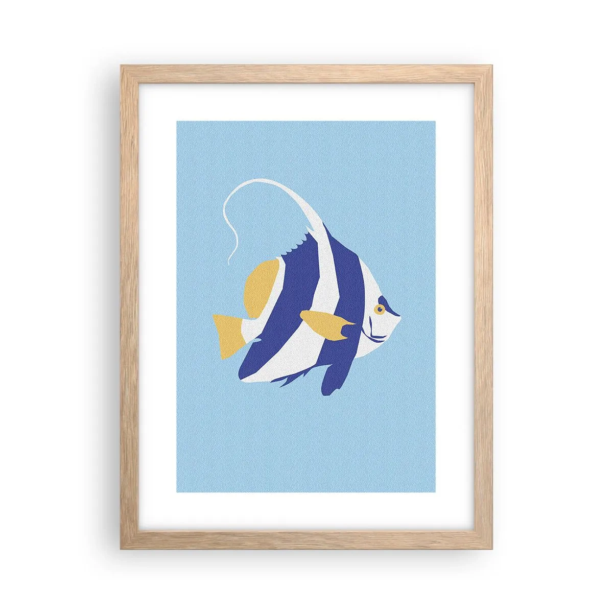 Poszter világos tölgy keretben - Miss trópusi víz - 30x40 cm