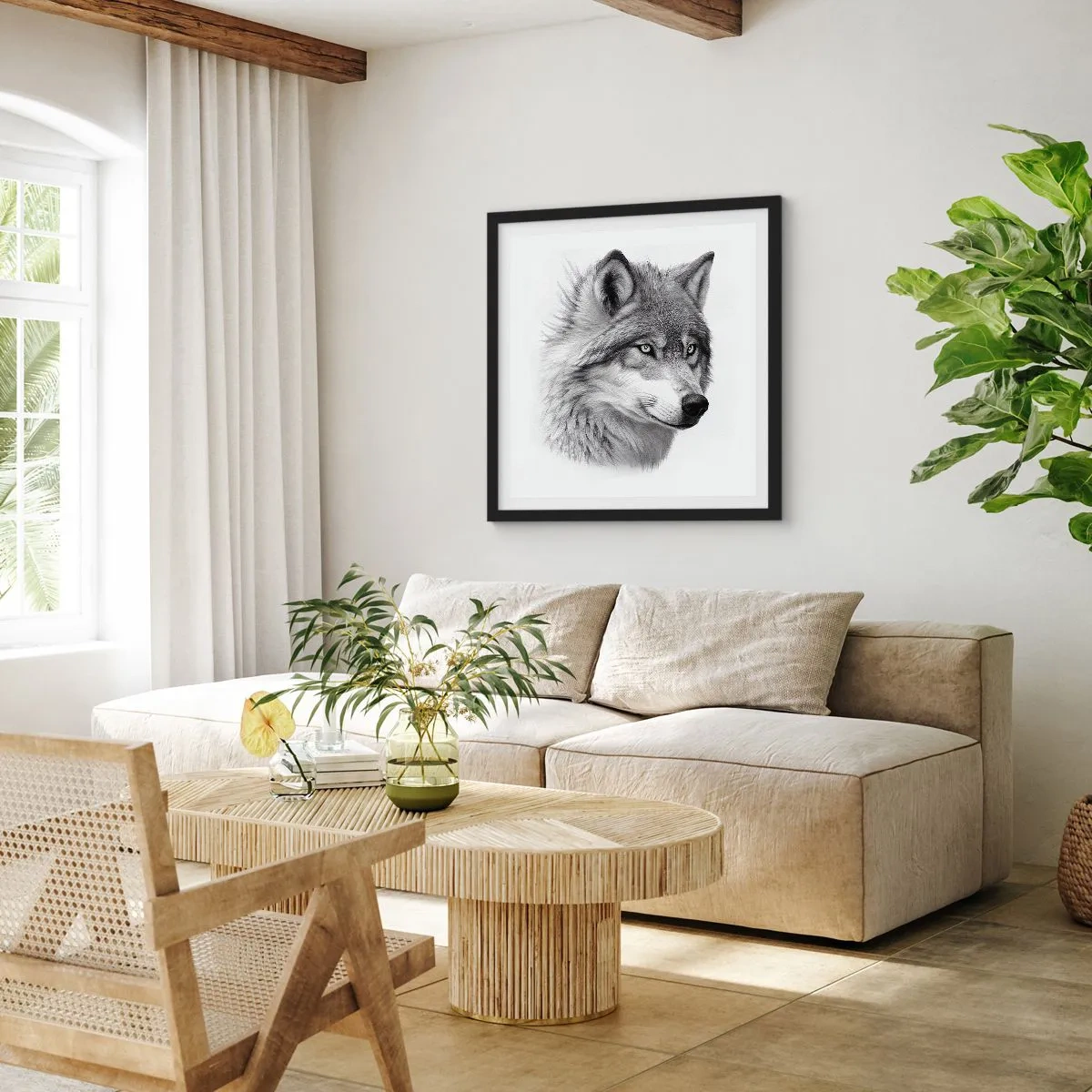 Poszter fehér keretben - Alfa - kétségtelenül - 40x40 cm