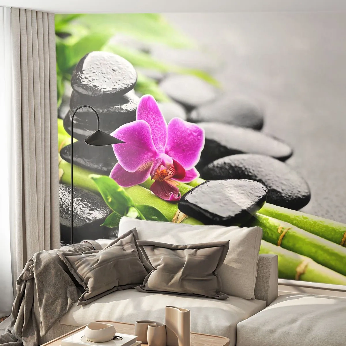 Fotótapéta Standard Eco - Nyugodt egyensúlyban - Virágok, Orchidea, Orchidea - 200x140 cm