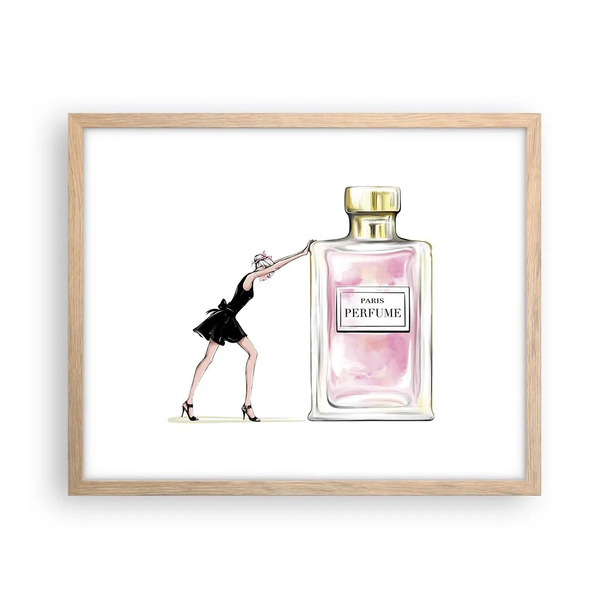 Poszter világos tölgy keretben - A nőiesség lényege - 50x40 cm