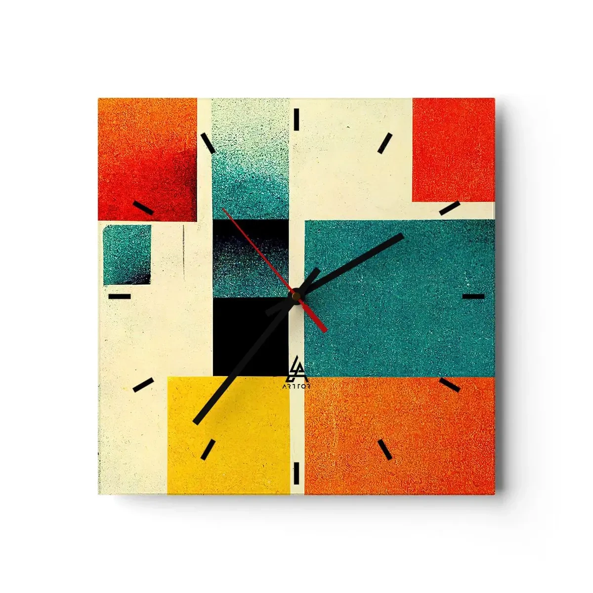 Falióra, Óra - Geometrikus absztrakció - jó energia - 30x30 cm