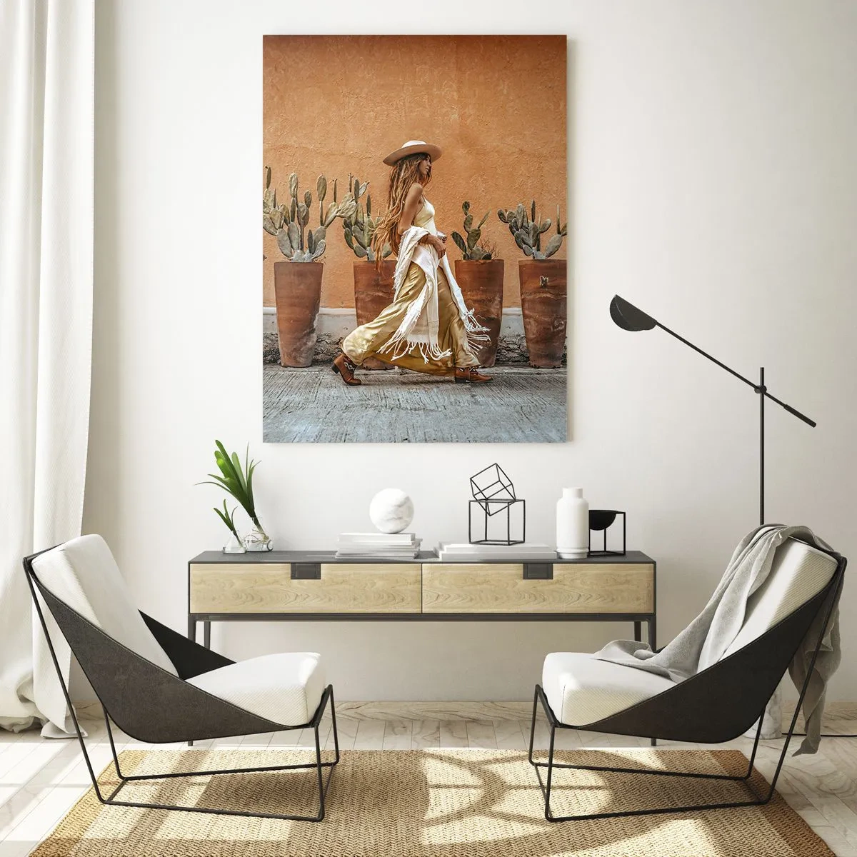Üveg kép - Hippi stílusban - 50x70 cm