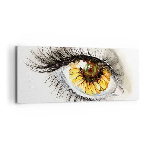Vászonkép - Tekintet forró mint a nyár - 100x40 cm