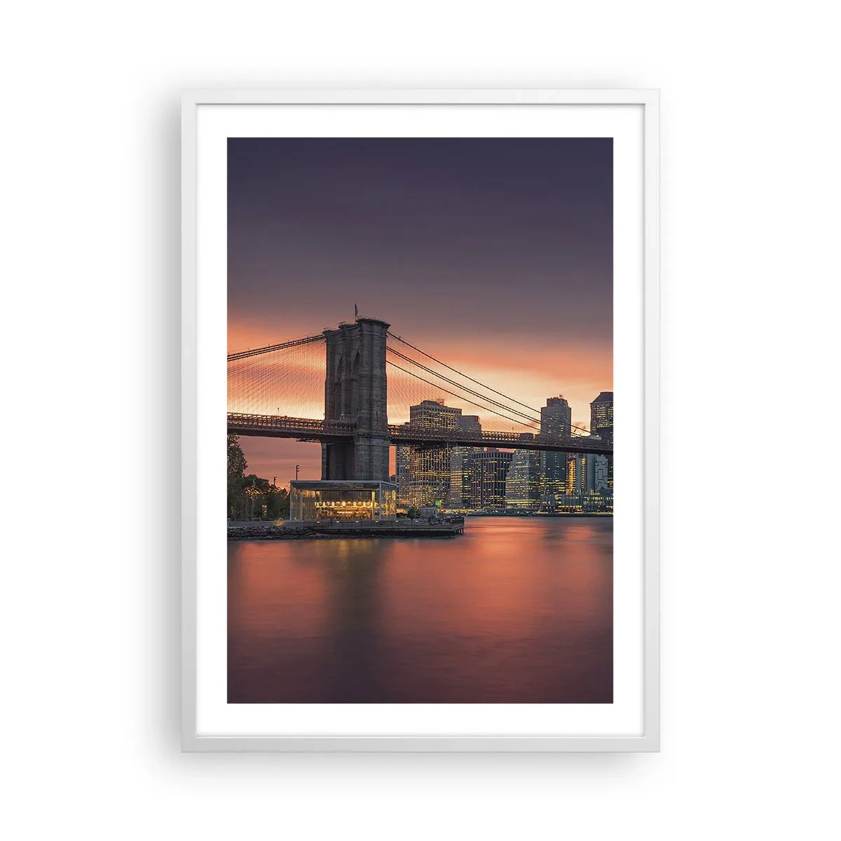 Poszter fekete keretben - Lila csendbe merülve - 50x70 cm