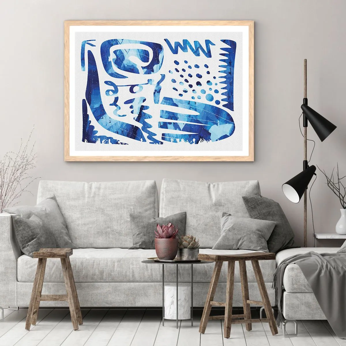 Poszter világos tölgy keretben - Vissza a gyökerekhez - 100x70 cm