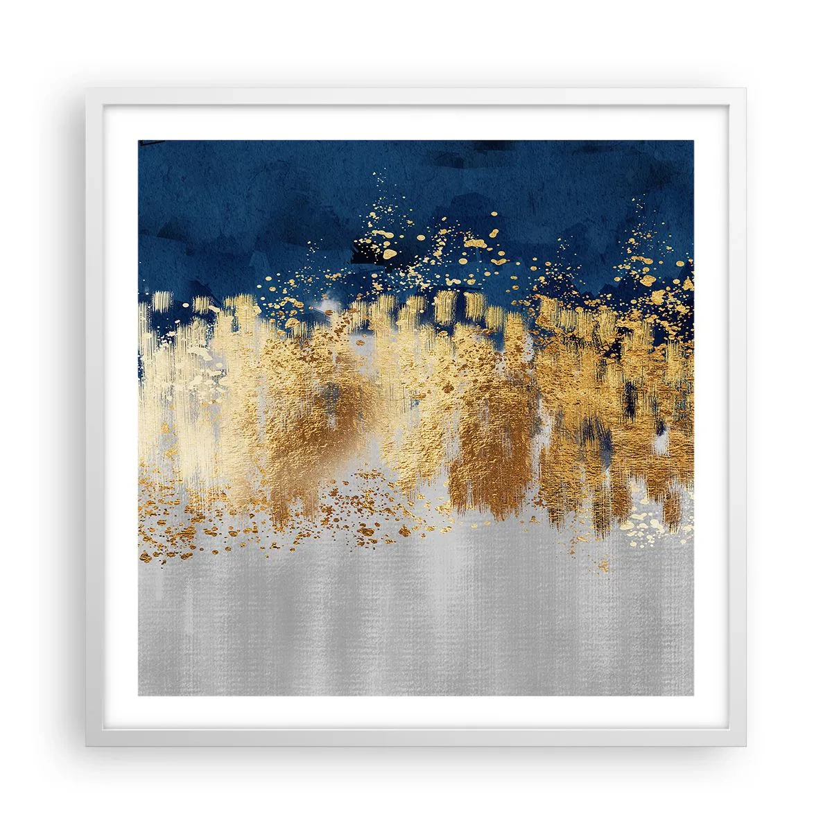 Poszter fekete keretben - Modern kompozíció csillogással - 60x60 cm