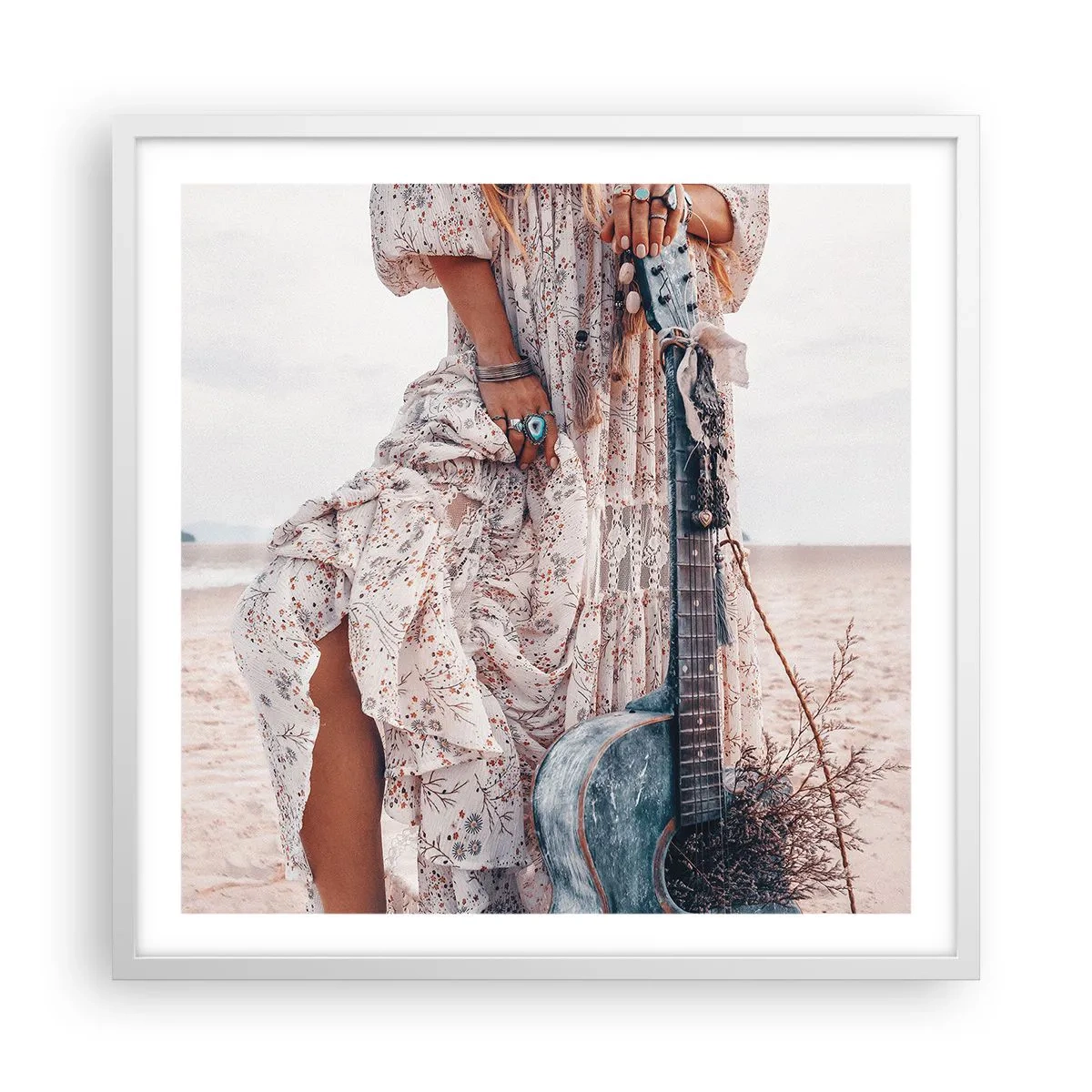 Poszter fekete keretben - Hippik az úton - 60x60 cm