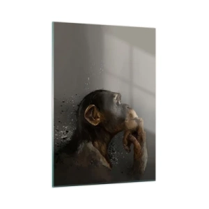 Üveg kép - Biztosan gondolkodó - 50x70 cm