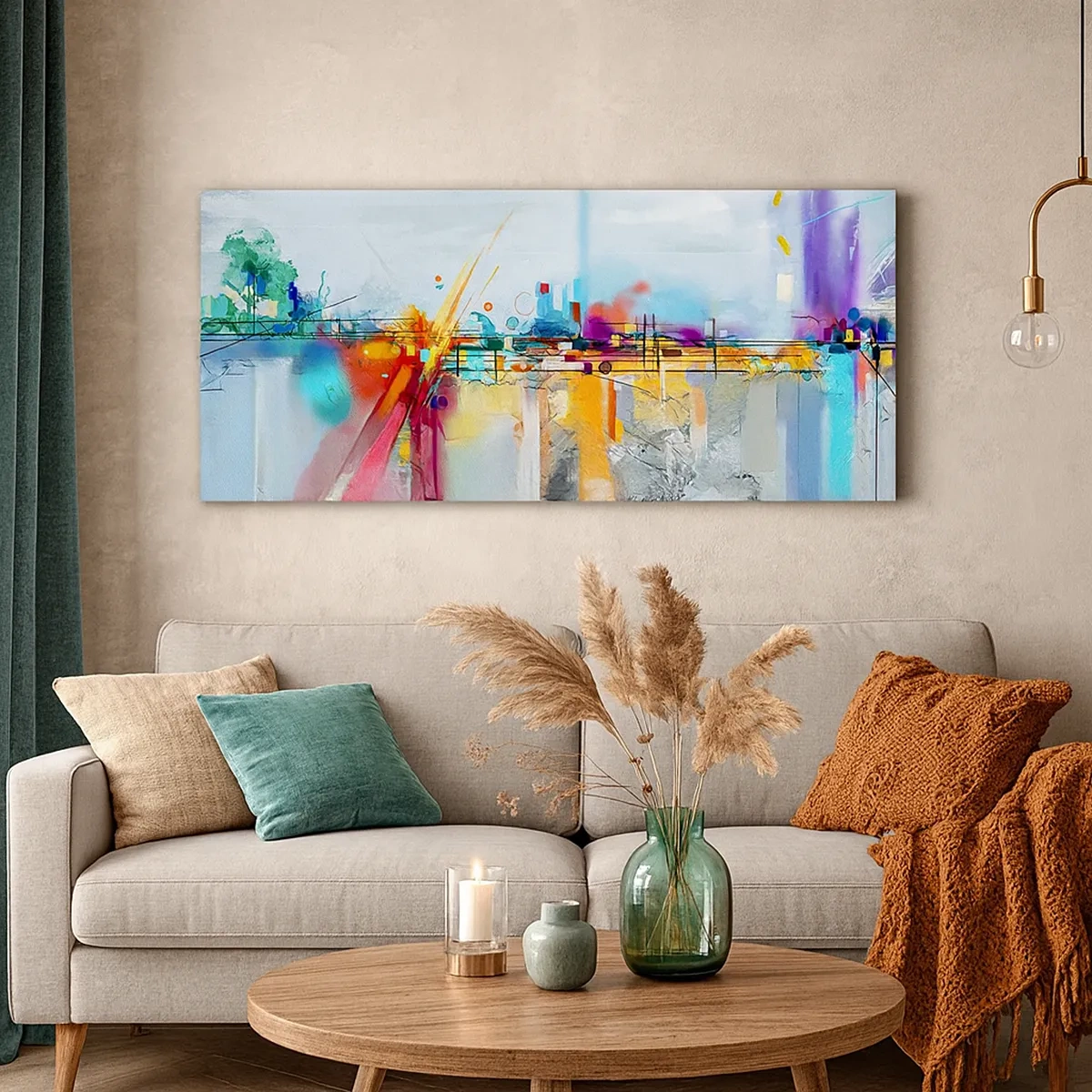 Vászonkép - Az öröm hídja az élet folyóján - 30x30 cm