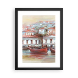 Poszter fehér keretben - Boldog kisváros - 30x40 cm