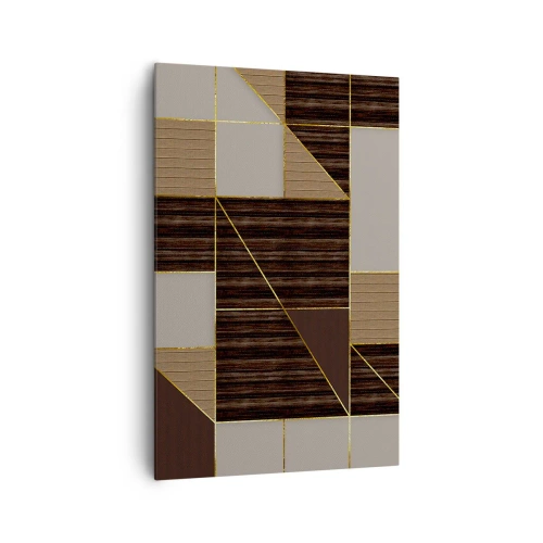Vászonkép - Barna és arany mozaik - 80x120 cm