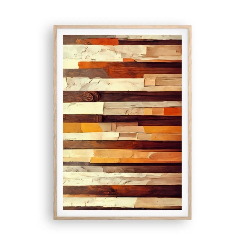 Poszter világos tölgy keretben - Az erdei fák himnusza - 70x100 cm