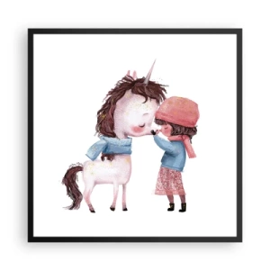 Poszter fehér keretben - Téli mese - 60x60 cm