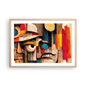 Poszter világos tölgy keretben - Látlak téged... - 70x50 cm