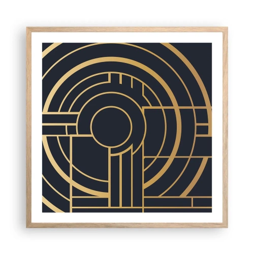 Poszter világos tölgy keretben - A dolgok fordulatai - 60x60 cm