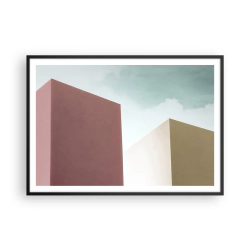 Poszter fehér keretben - Egy napsütéses nyár geometriája - 100x70 cm