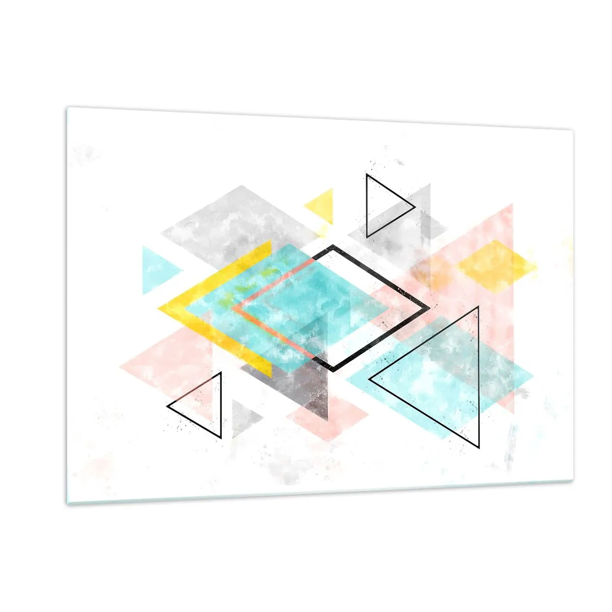 Üveg kép - Geometriai játék - 120x80 cm