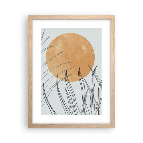 Poszter világos tölgy keretben - Mindig a nap felé - 30x40 cm