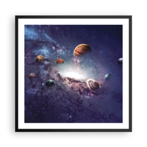 Poszter fehér keretben - Napos táncrendszer - 60x60 cm