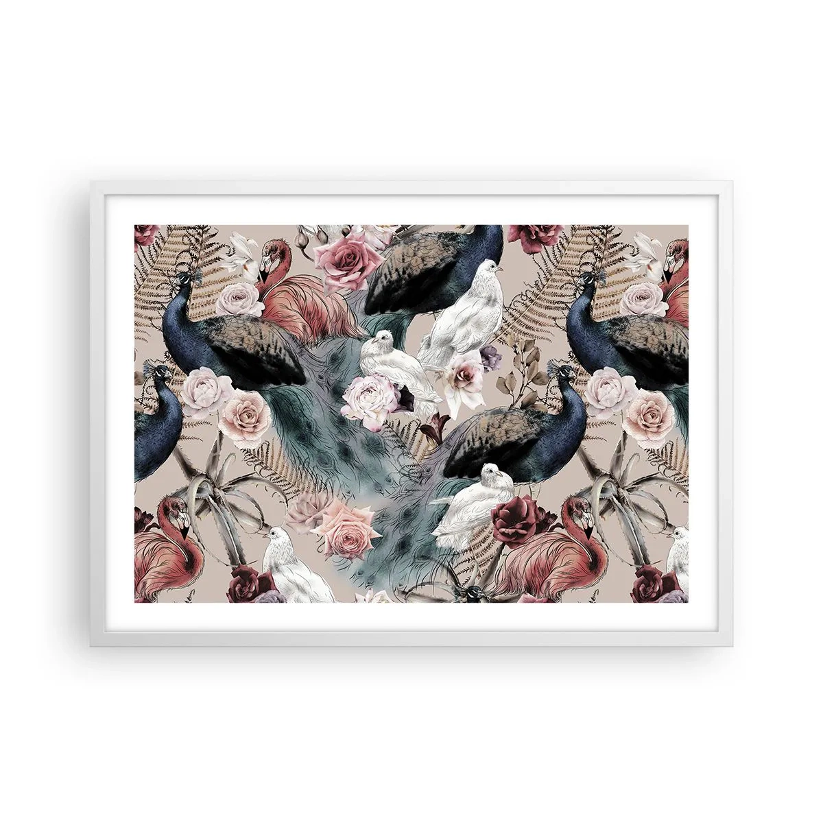 Poszter fekete keretben - A palota kertjében - 70x50 cm