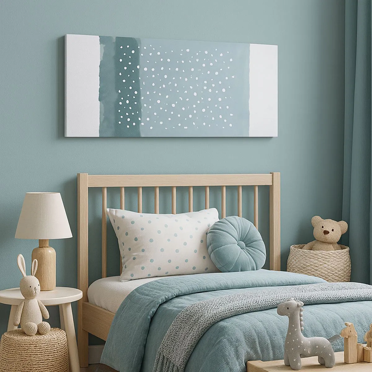 Vászonkép - Kéken nőtt - 100x40 cm