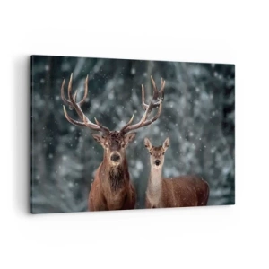 Vászonkép - Az erdő ura a feleségével - 120x80 cm