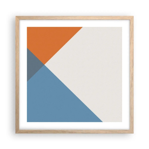 Poszter világos tölgy keretben - Szögben… - 50x50 cm