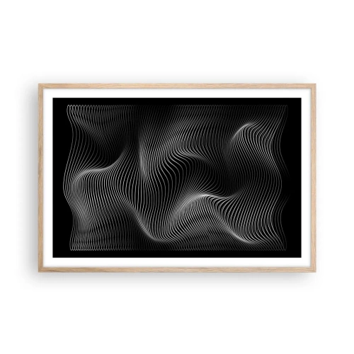 Poszter világos tölgy keretben - A fény tánca a térben - 91x61 cm