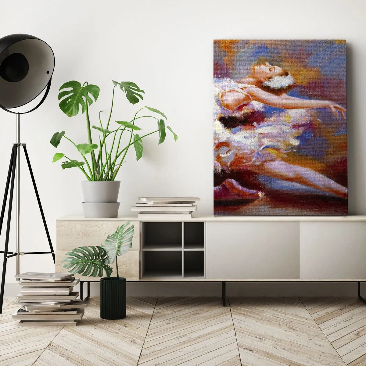 Vászonkép - A hattyú eleganciája - 45x80 cm