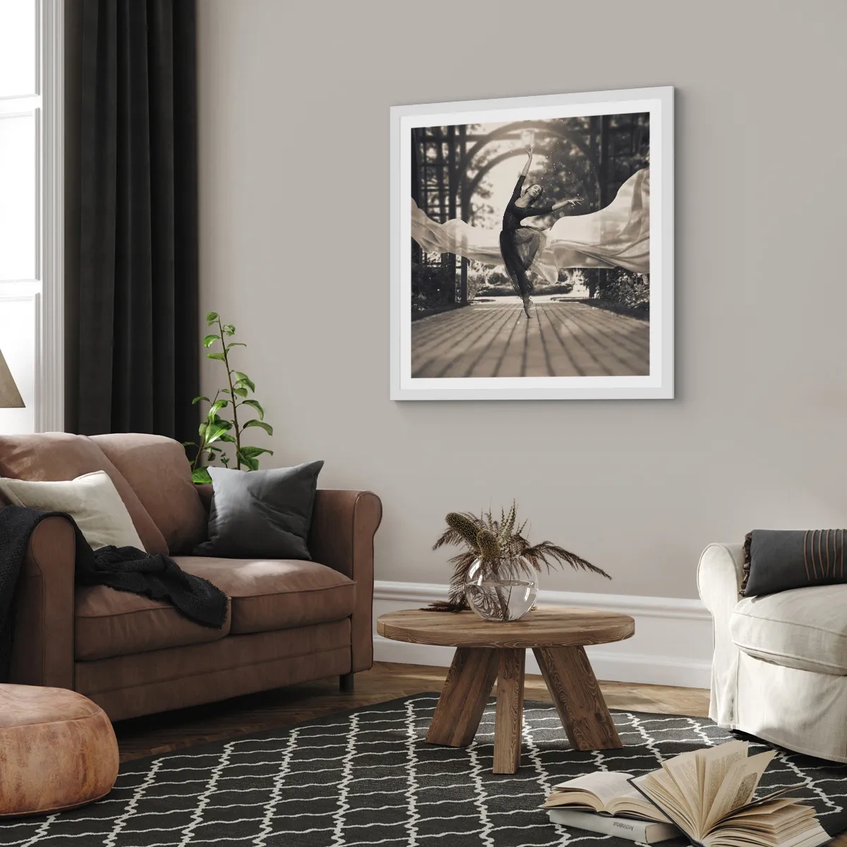 Poszter fekete keretben - A kerti szellem tánca - 40x40 cm