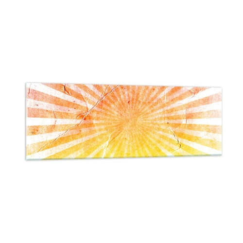 Üveg kép - Napkelte és napnyugta - 90x30 cm