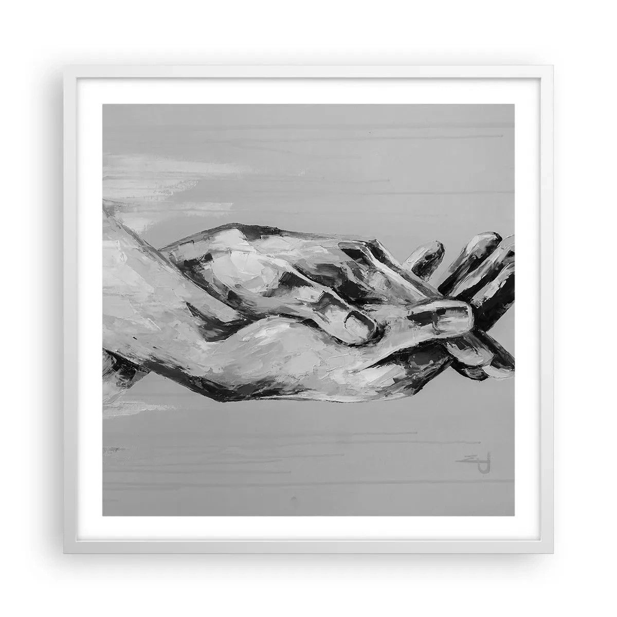 Poszter fekete keretben - Kezdet… - 60x60 cm