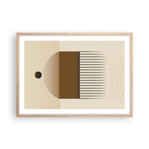 Poszter világos tölgy keretben - Különféle államok - 70x50 cm