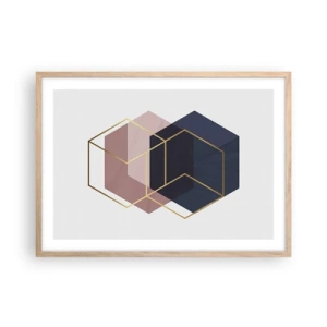 Poszter világos tölgy keretben - Az egyszerűség ereje - 70x50 cm