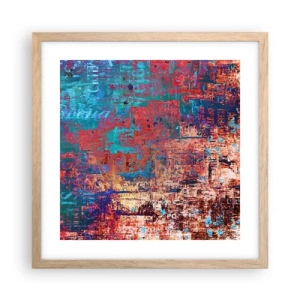 Poszter világos tölgy keretben - Emlékezés és feledés - 40x40 cm