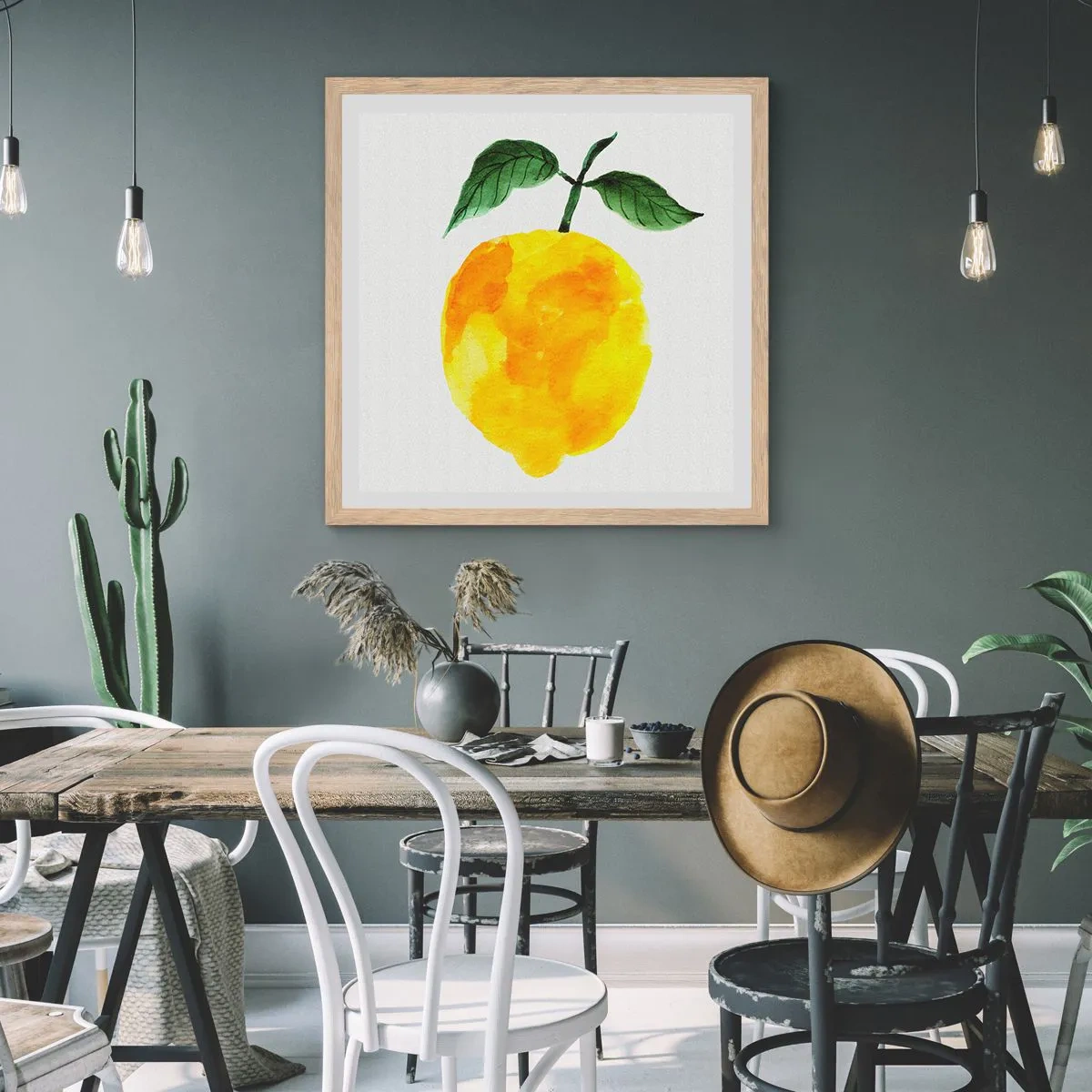 Poszter világos tölgy keretben - Hogyan ismerjük meg a nap ízét - 40x40 cm