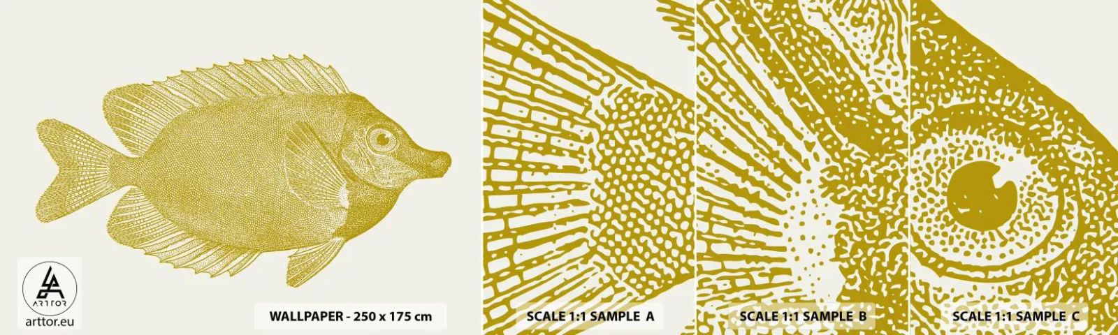 Fotótapéta Minta Öntapadós Deluxe Sticker - Csak a hal - Hal, Tengerpart, Állat - 100x30 cm