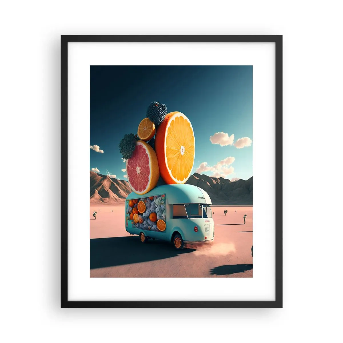 Poszter fehér keretben - A nyaralás íze - 40x50 cm