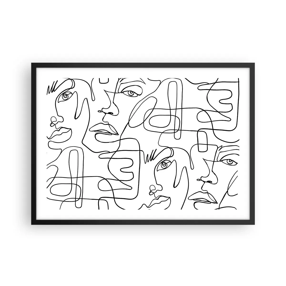 Poszter fehér keretben - Összegabalyodott érzelmekben - 70x50 cm
