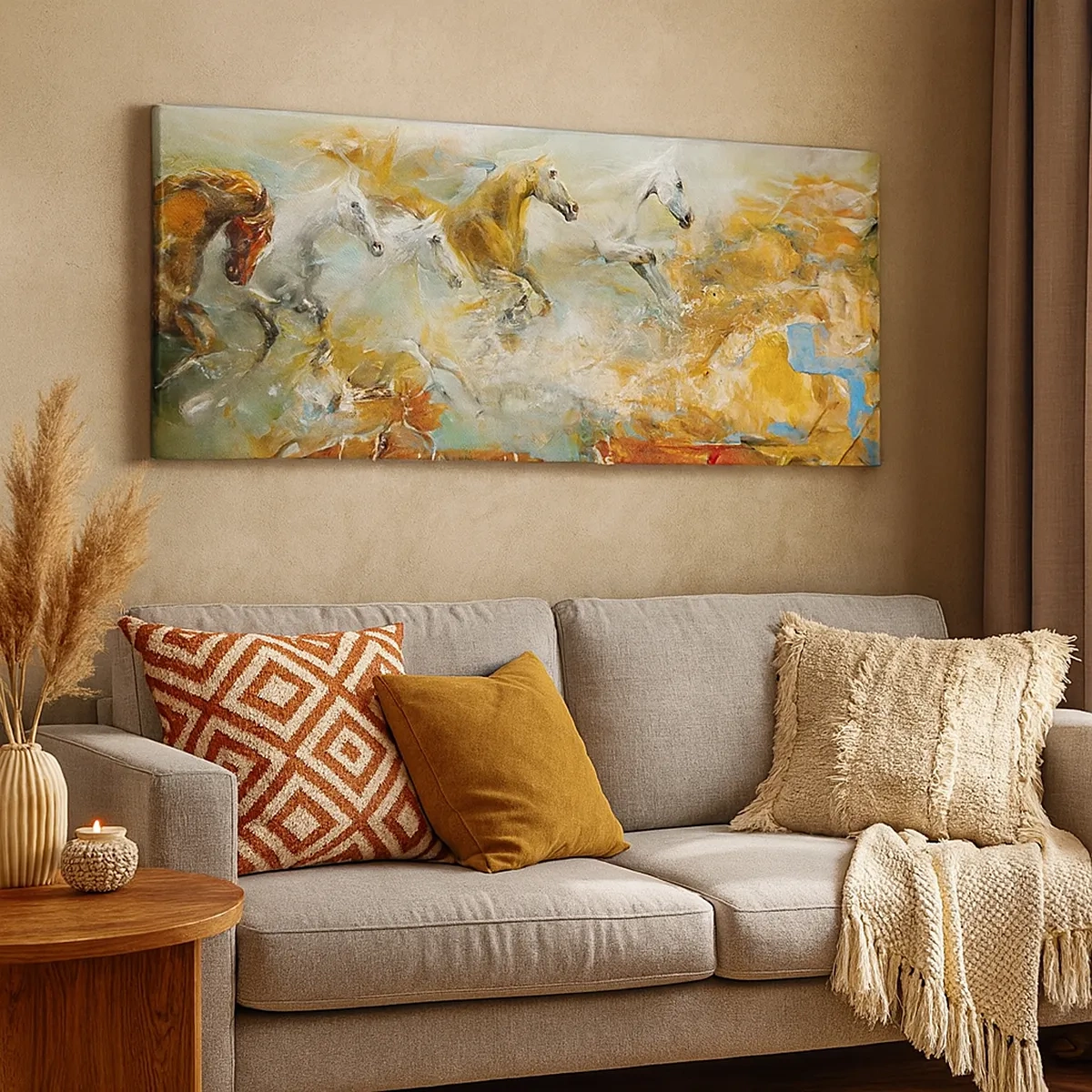 Vászonkép - Vágta a fényen át  - 30x30 cm