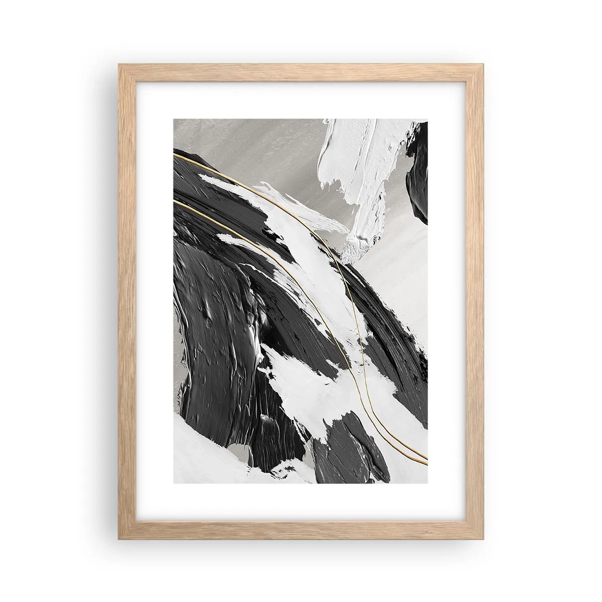 Poszter világos tölgy keretben - Absztrakció érzékkel - 30x40 cm