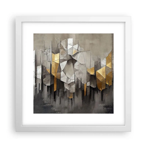 Poszter fekete keretben - Kompozíció jégből és fényből - 30x30 cm