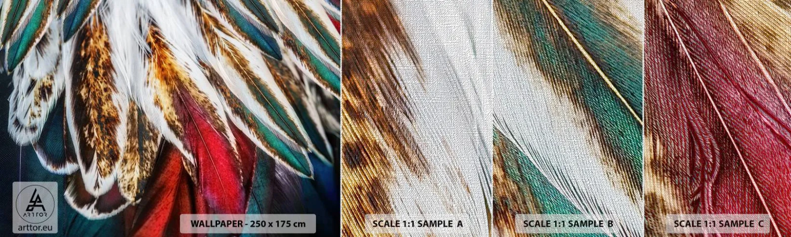 Fotótapéta Minta Premium Canvas - A repülés titkai - Absztrakció, Darab, Boho - 100x30 cm