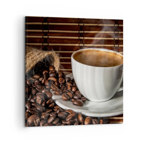 Vászonkép - A szén feketesége, a borostyán tisztasága - 60x60 cm